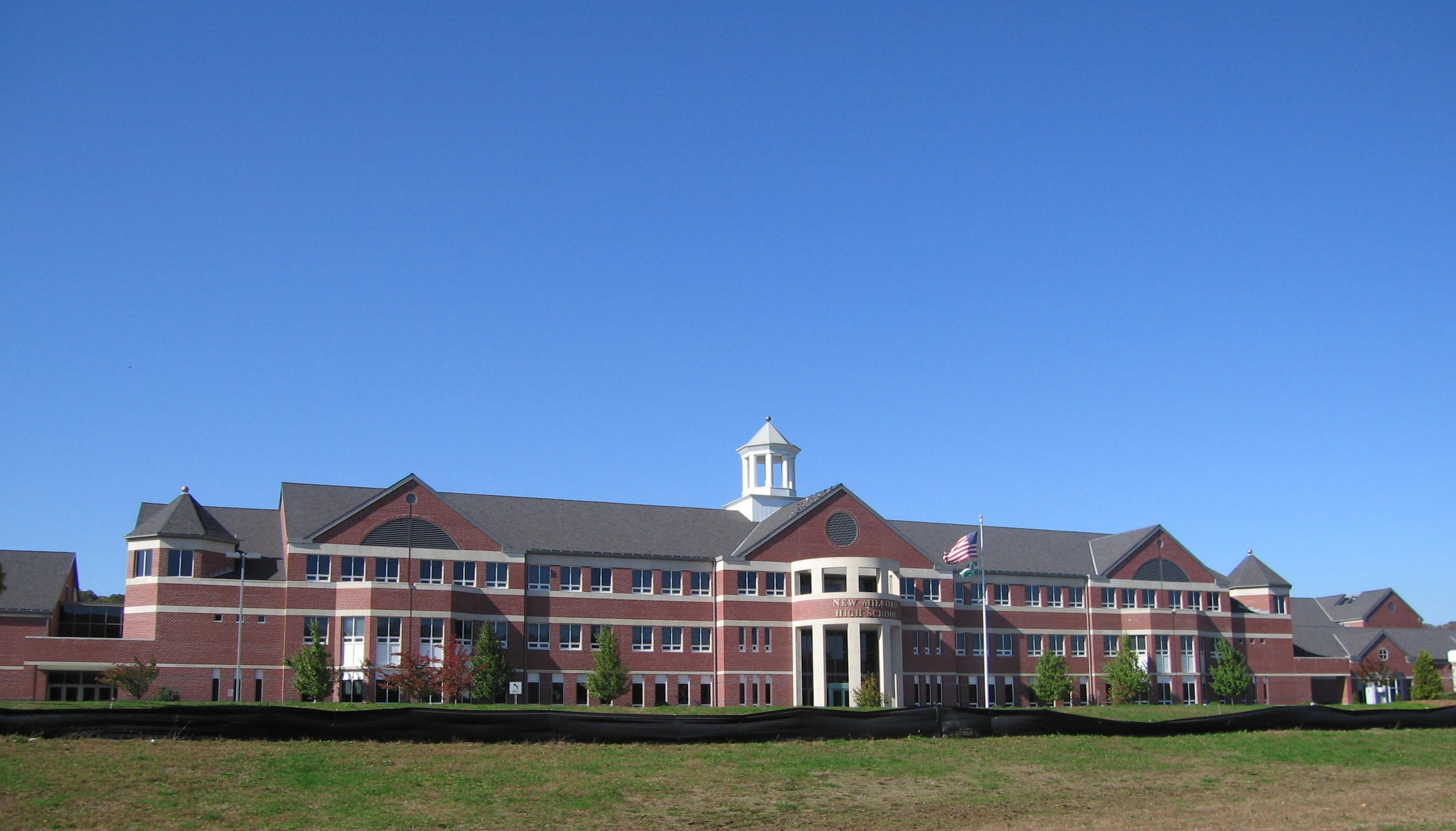 New Milford High School as seen from Route 7