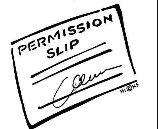 permission slips image